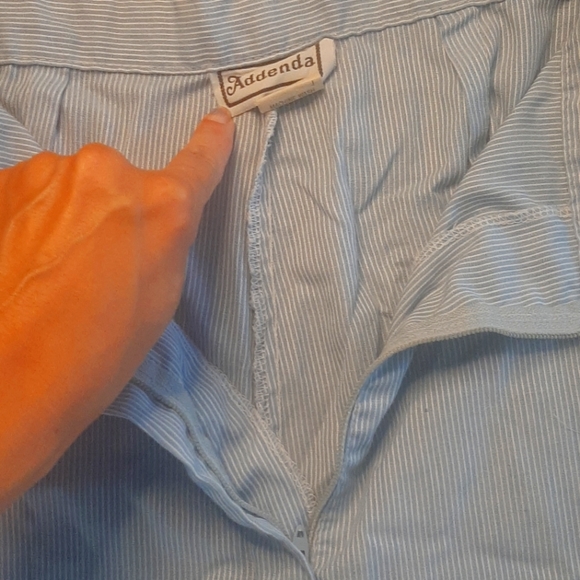 Vintage boat pants blue striped pants wide and cropped